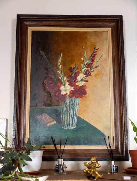 Tablou gladiole în vază 